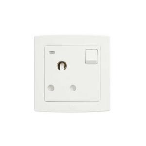 ABB Concept BS 3 Pin 15A Round Socket with Switch