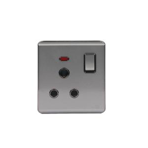 HEE Magnolia Gray 15A 3 pin Round Socket with Switch