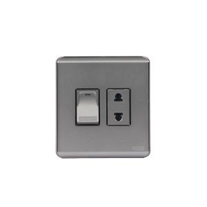 HEE Magnolia Gray 2 pin Socket with Switch