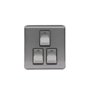 HEE Magnolia Gray 3 Gang 1 Way Switch