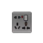 HEE Magnolia Gray 8 pin multi socket with switch