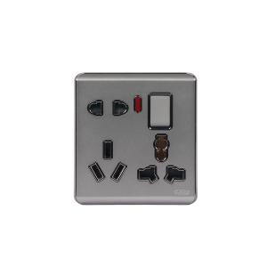 HEE Magnolia Gray 8 pin multi socket with switch