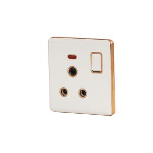 HEE Magnolia White 13A 3 pin Flat Socket with Switch