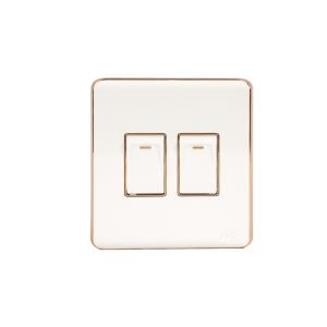 HEE Magnolia White 2 Gang 2 Way Switch