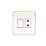 HEE Magnolia White 2 pin Socket with Switch