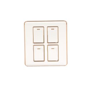 HEE Magnolia White 4 Gang 1 Way Switch