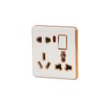 HEE Magnolia White 8 pin multi socket with switch