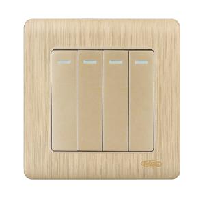 HEE Rose Gold 4 Gang 1 Way Switch