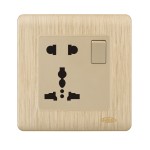 HEE Rose Gold 13A 5 Pin Multi Socket with Switch