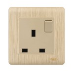 HEE Rose Gold 13A 3 Pin Flat Switch Socket
