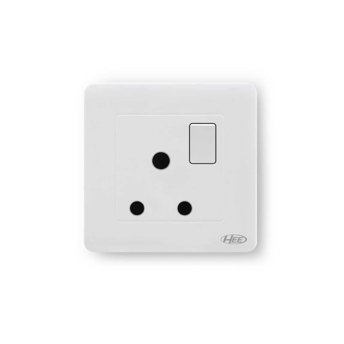 HEE Rose White 15A Round Switched Socket