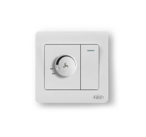 HEE Rose White Fan Dimmer With Switch