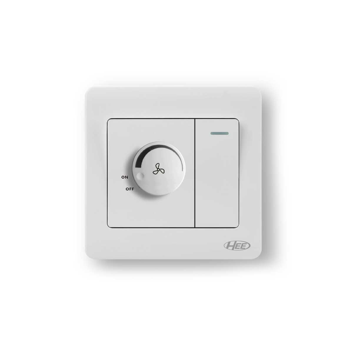HEE Rose White Fan Dimmer With Switch