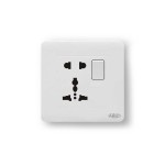 HEE Rose White 5 Pin MF Switched Socket