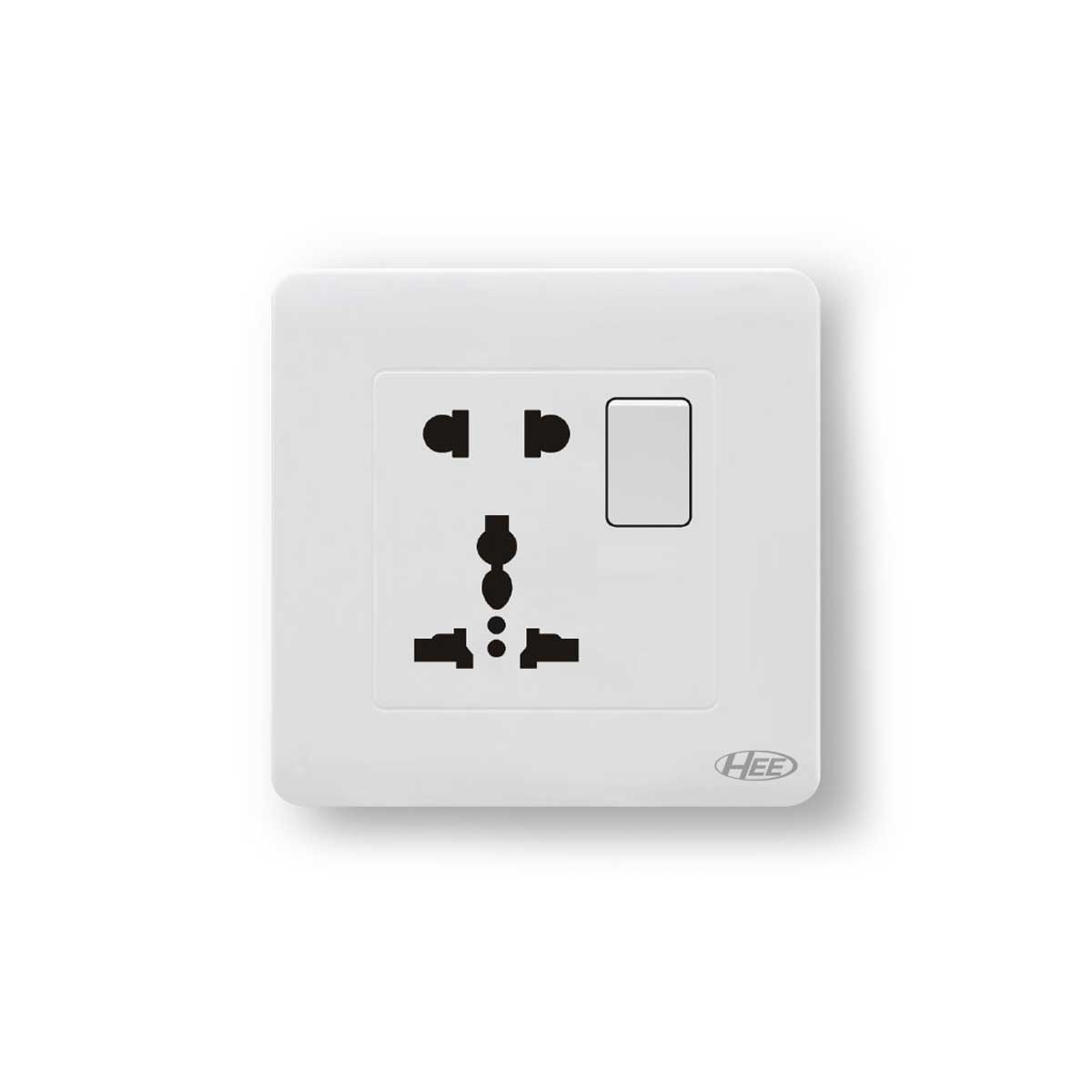 HEE Rose White 5 Pin MF Switched Socket