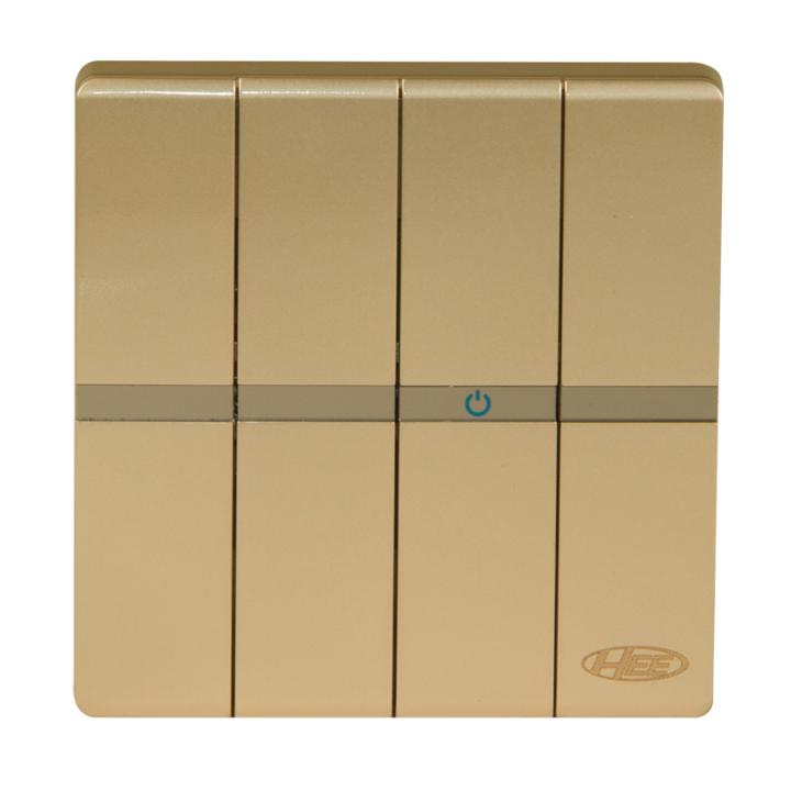 HEE Elegant Gold 4 Gang 1 Way Switch