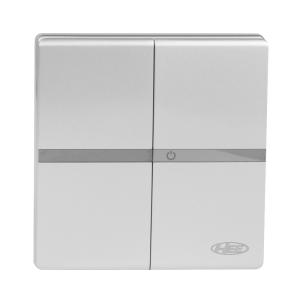 HEE Elegant White 2 Gang 1 way Switch
