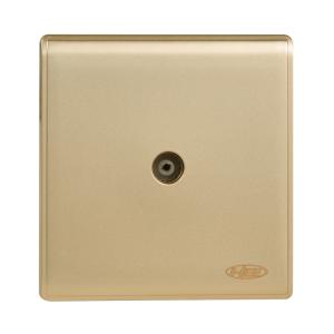 HEE Elegant Gold Single TV Switch Outlet
